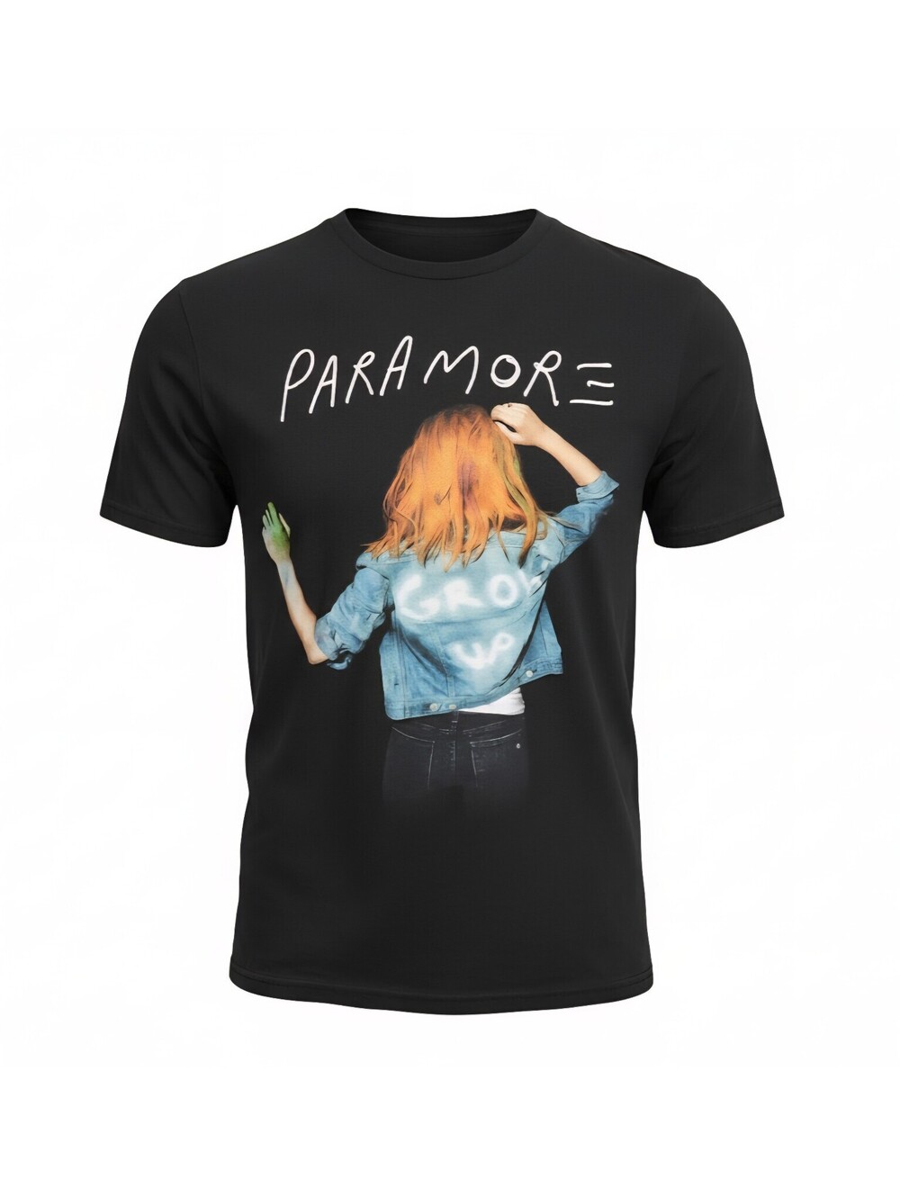 Paramore Grow Up Black Graphic T-Shirt Hayley Williams Rock Me Apparel Sz Medium